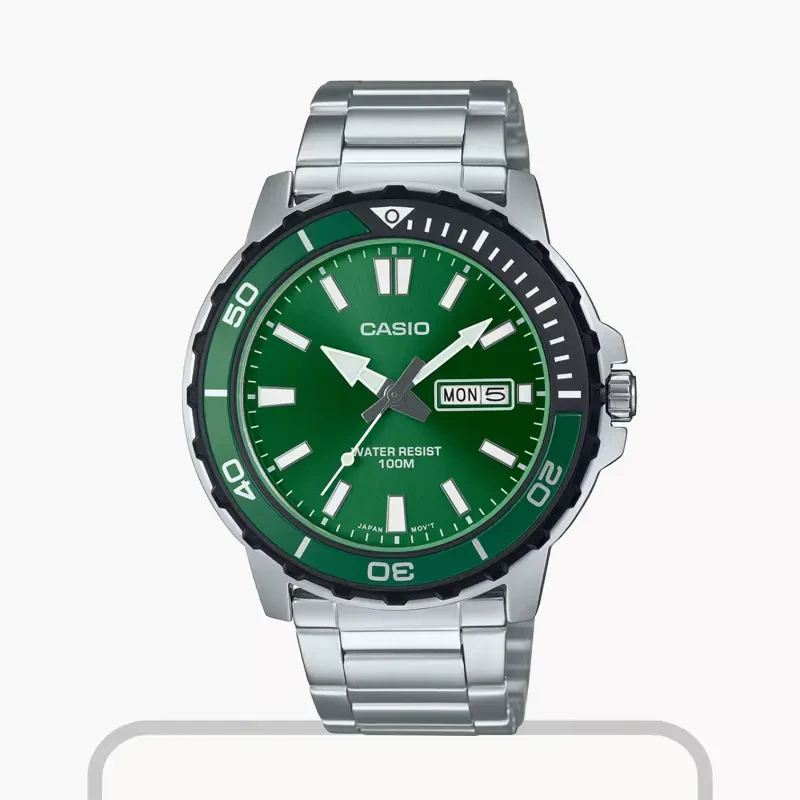 Casio Enticer Green Dial Men's Watch | MTD-125D-3AV